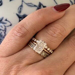 NEW Solid 14K 2.53 CT Radiant Diamond Engagement Ring Size 7